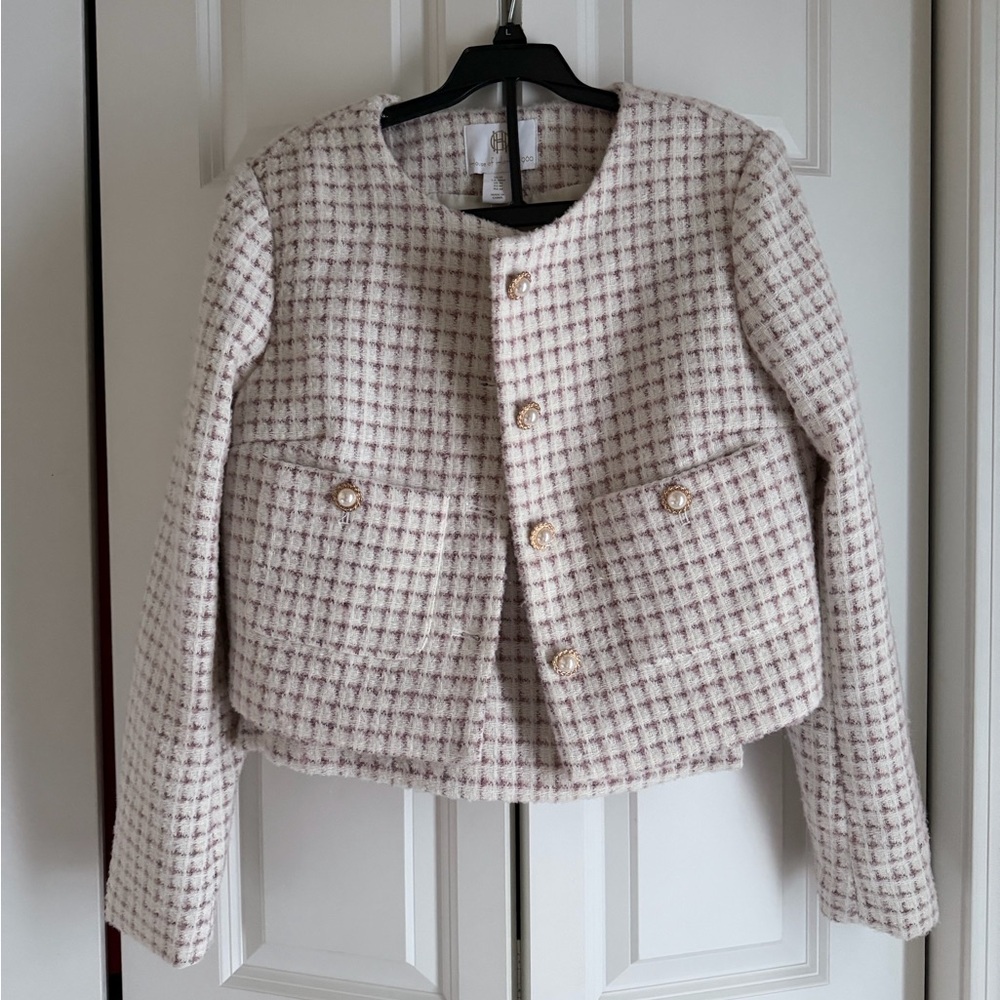 House of Harlow 1960 Tweed Jacket & Skort 2 Piece Set Size M